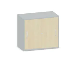 Schuifdeurkast 720x800x430mm Lichtgrijs Decor Front Esdoorn
