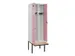 locker met bank,voor scheiding van kleding,HxBxD 2120x600x815mm,2vak