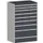 ladekast HxBxD 1600x1050x650mm 9laden zware lasten RAL7035 RAL7016