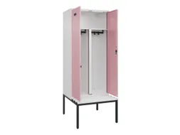 PBM-locker met bank,HxBxD 2120x800x815mm,2vak,vak B 400mm