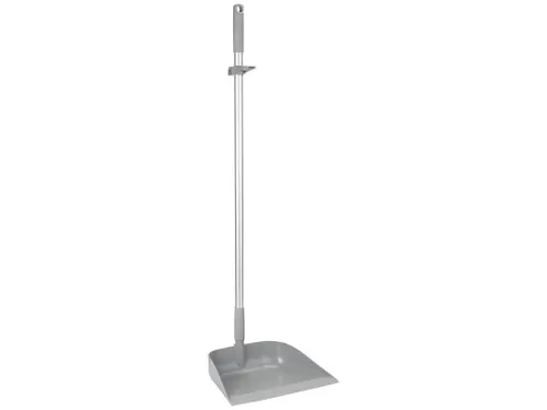 Vikan Hygiene stofblik met rechtopstaande aluminium steel 75cm Grijs