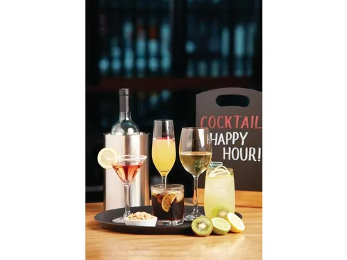 Dienblad Olympia Kristallon antislip 35.6cm PP zwart