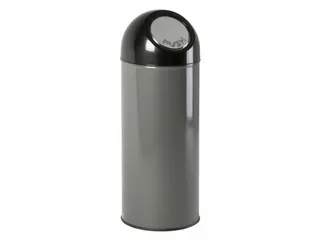 Afvalbak met pushdeksel 55 liter Metallic - 1