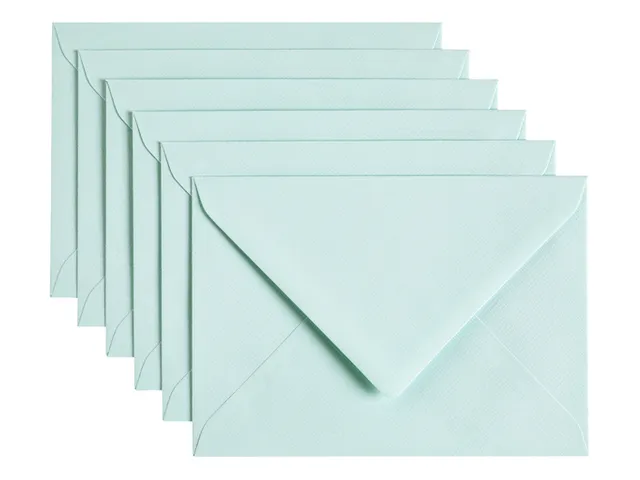 Envelop Papicolor C6 114x162mm Zeegroen Gegomd