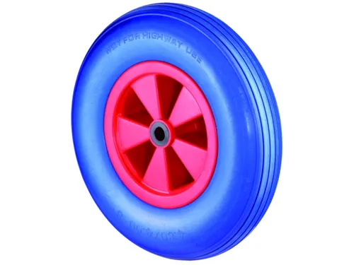 Wiel 200kg 400x100mm Pu Banden Kunststof Blauwe Velg Lijn Profiel