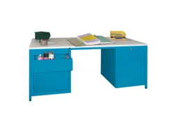 werkplaatsbureau,HxBxD 720x1700x800mm,RAL7035,front RAL5012