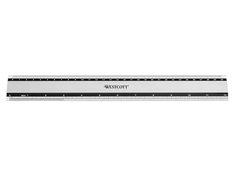 Liniaal Westcott aluminium 30cm met anti slip