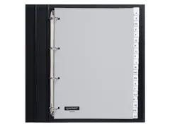 Tabbladen Quantore A4 4-Gaats 20-Delig Met Venster Grijs Pp