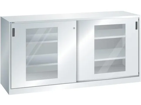 venster-schuifdeurkast 1000x2000x580mm 4xStalen bodem RAL7035