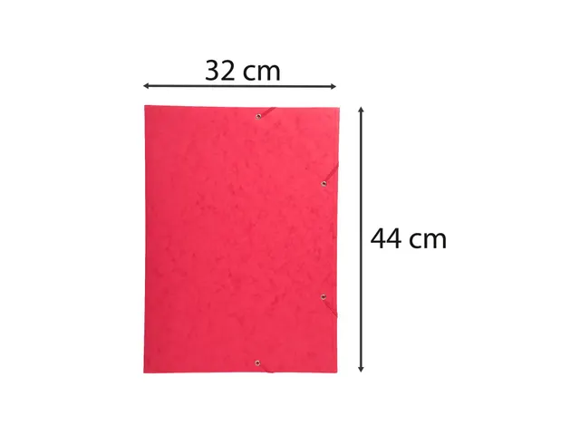 Elastomap met 3 kleppen glanskarton 600gm² - A3-Rood -