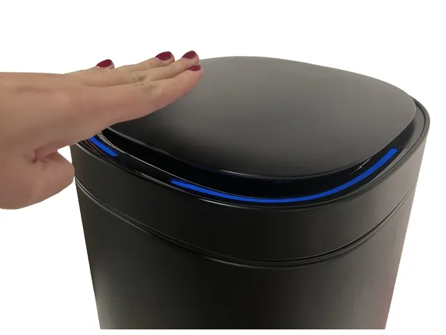 Afvalbak Desq Sensor 40 liter RVS zwart