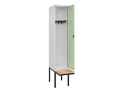 locker met bank,HxBxD 2120x400x815mm,1vak,vak B 400mm,cilinderslot