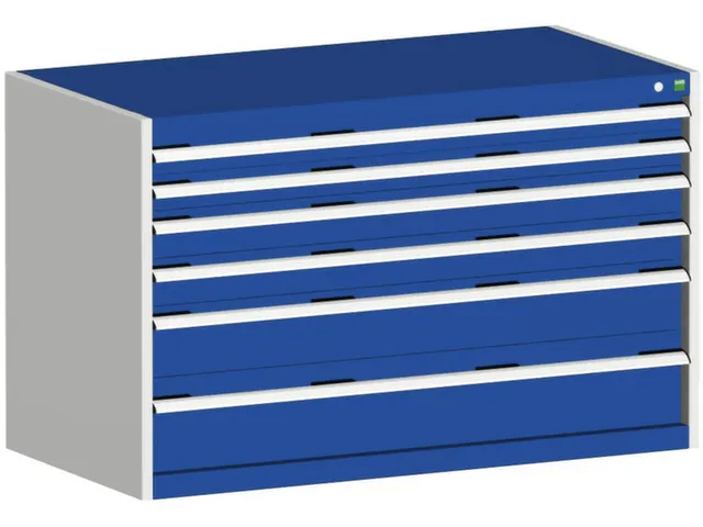 ladekast 800x1300x650mm 6laden zware lasten RAL7035 front RAL5010