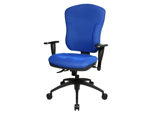 Bureaustoel Topstar Wellpoint 30 SY blauw stof