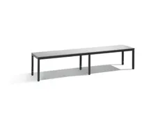 omkleedbank,HxLxD 438x2000x353mm,HPL zilvergrijs,frame staal RAL7021