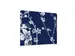 Cloison de séparation Textile 150x150cm Fleurs japonaises bleu