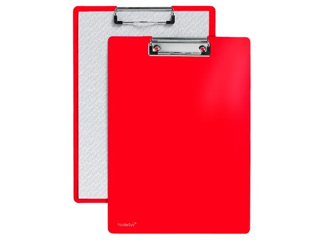 klembord A4 rood met sterke klem