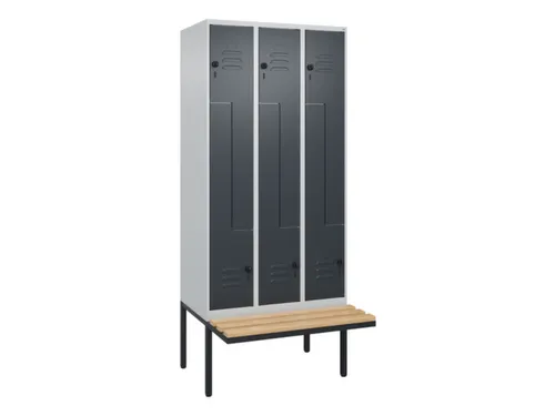 Z-garderobekast,HxBxD 2120x900x815mm,6vak,vak B 300mm,draaigrendel