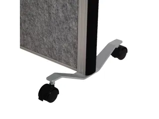 MAULcocoon Scheidingswand 100x180cm Grijs Mobiel Frame Zilver - 2