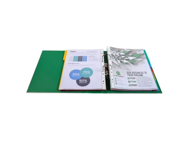 Ordner PP Prem'Touch A4maxi 80mm dogroen