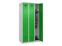locker,HxBxD 1850x900x500mm,3vak,vak B 300mm,cil.-slot,staand op vloer