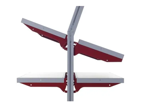 legbord,v. paktafel,BxD 1000x400mm,kantelbaar,RAL 9006/RAL 3003