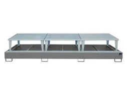 opvangbak,v. 3xIBC,opvangvol. 1000l,HxBxD 780x3850x1460mm