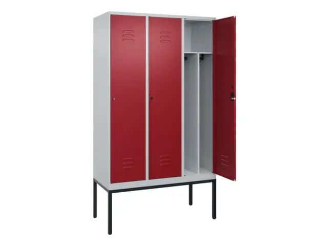 locker voor scheiding van kleding,HxBxD 2120x1200x500mm,3vak