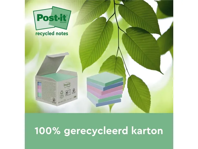 Memoblok 3M Post-it 622 RSS3COL 47.6x47.6mm assorti kleur 3 stuks