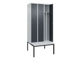 locker voor scheiding van kleding,HxBxD 2120x900x815mm,3vak - 2