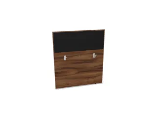 baliepaneel bureau aanbouw achter NP-tiepolo nut BN8033-zwart 1000mm - 1