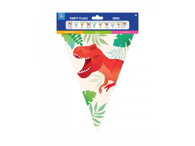 Vlaggenlijn 10 meter Party Flags foil Dino