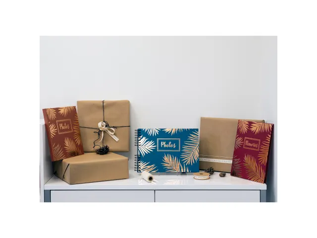 Fotoalbum 30p. zwart 25x25cm PALMA goud