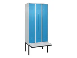 Z-garderobekast,HxBxD 2120x900x815mm,6vak,vak B 300mm,cil.-slot