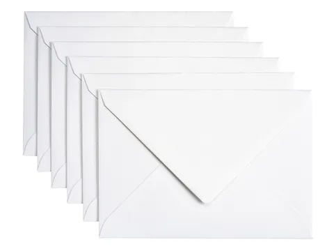 Envelop Papicolor C6 114x162mm metallic parelwit pak à 6 stuks