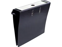 Hangmapordner A4 2 pochetten, Karton, rug van 80mm, Zwart