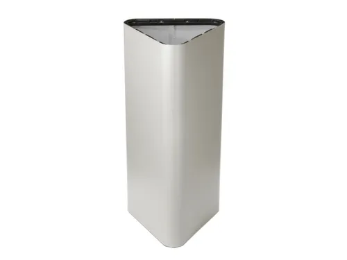afvalbak,60l,HxBxD 800x380x380mm,romp staal wit,gesloten