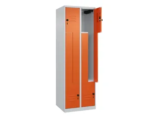 Z-garderobekast,HxBxD 1850x600x500mm,vak B 150/300mm,draaigrendel - 2