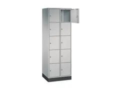 lockerkast,HxBxD 1950x620x500mm,2x5vakken,cil.-slot,sokkel