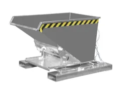 3-zijdig Kantelende Kiepbak 0.30m³ 890x1010x1260mm Grijs