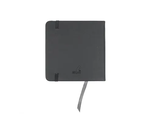 Schetsboek Kangaro 12x12cm cold grey PU HC 80 vel 140gr roomwit met el