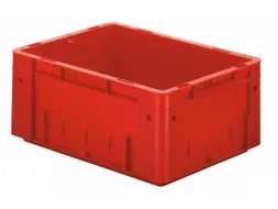 Euronorm Stapelkrat 175x400x300mm 14.5l Wanden/Bodem Gesloten Rood