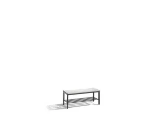 Omkleedbank L 1000Mm Pvc-Zitlatten Schoenenrek Ral7021 - 1