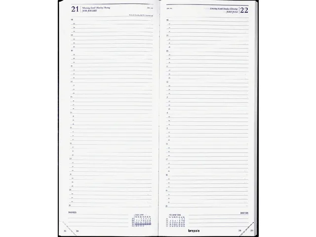 Agenda 2027 Brepols Saturnus Lima 1dag/1pagina zwart