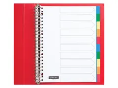 Tabbladen Quantore 23-gaats 10-delig assorti tabs PP