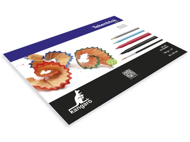 Tekenblok Kangaro A4+ (24x32cm) 110 gram 24 vel wit