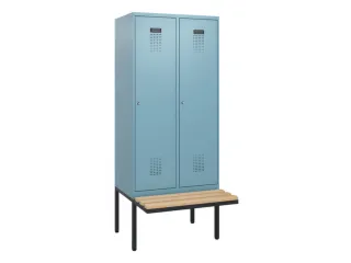 locker met bank,HxBxD 1950x800x815mm,2vak,vak B 400mm,cilinderslot - 2