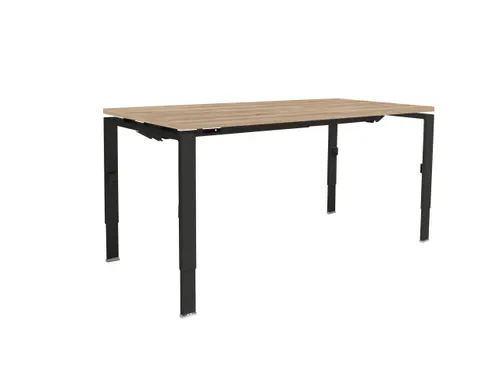 Bureau Linesto N4 hoogte instelbaar 120x80cm honey castello 25mm zwart