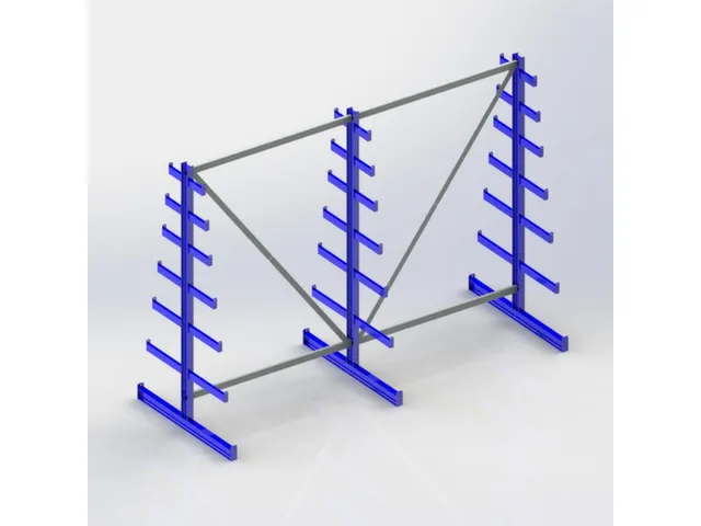 Rayonnage Canitlever Universel Double Face Hxlxp 2000X2700X1090Mm