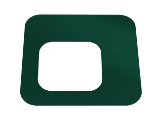Oplegdeksel,V. Afvalbak 1X60L,Vierkant,1Opening,Staal,Groen - 1